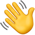Waving hand emoji